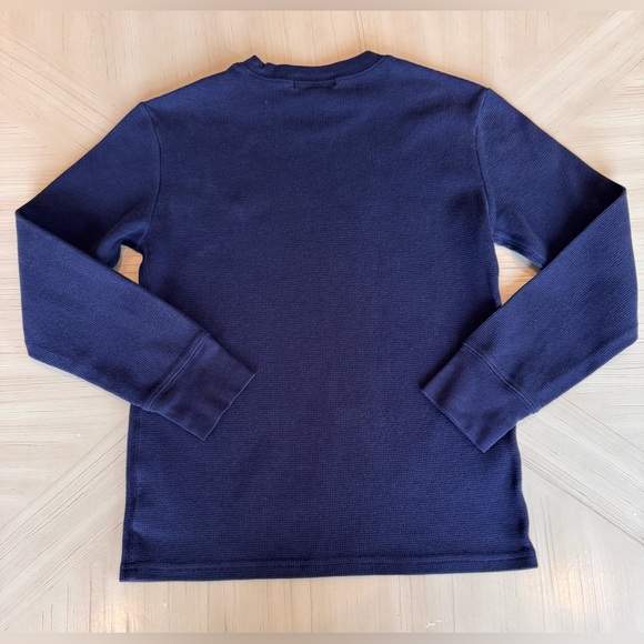 👕Ralph Lauren Polo👕 Boys Waffle-Knit Long-Sleeve Tee – Navy - Sz Medium (10–12) - Picture 13 of 13